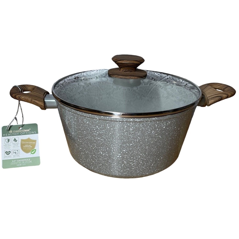 Master Class Healthy Options Non-Stick Casserole‎ Pot With Lid 9.5" 4.6 Qt